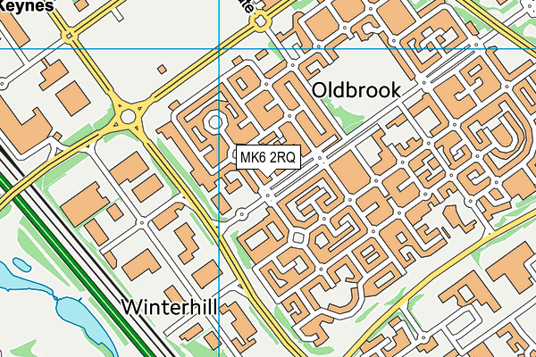 MK6 2RQ map - OS VectorMap District (Ordnance Survey)