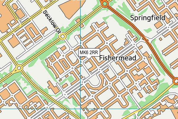 MK6 2RR map - OS VectorMap District (Ordnance Survey)