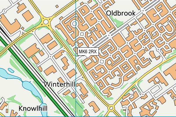 MK6 2RX map - OS VectorMap District (Ordnance Survey)