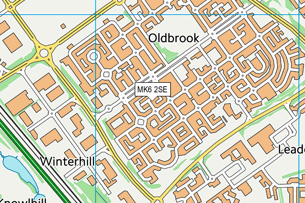 MK6 2SE map - OS VectorMap District (Ordnance Survey)