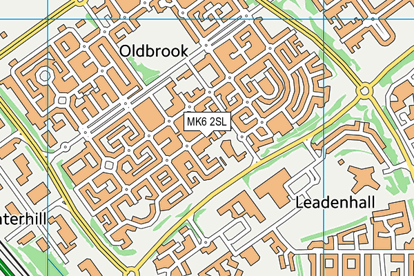 MK6 2SL map - OS VectorMap District (Ordnance Survey)