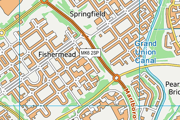 MK6 2SP map - OS VectorMap District (Ordnance Survey)