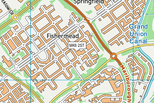 MK6 2ST map - OS VectorMap District (Ordnance Survey)