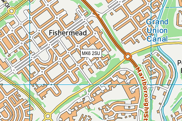 MK6 2SU map - OS VectorMap District (Ordnance Survey)