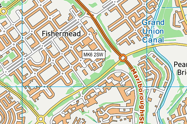 MK6 2SW map - OS VectorMap District (Ordnance Survey)