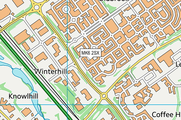 MK6 2SX map - OS VectorMap District (Ordnance Survey)