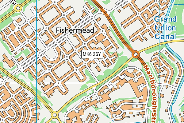 MK6 2SY map - OS VectorMap District (Ordnance Survey)