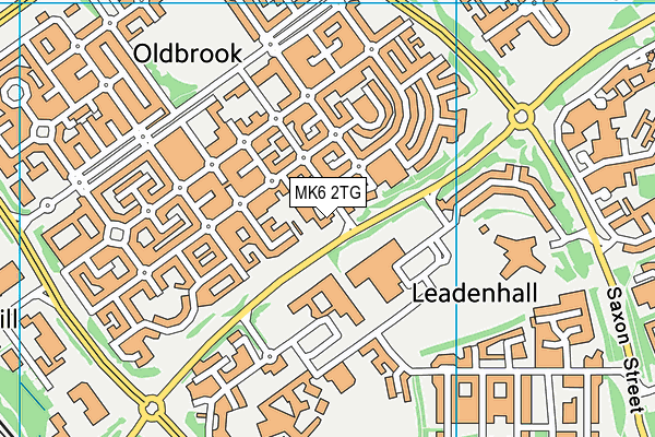 MK6 2TG map - OS VectorMap District (Ordnance Survey)