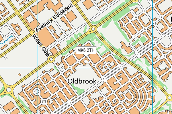 MK6 2TH map - OS VectorMap District (Ordnance Survey)