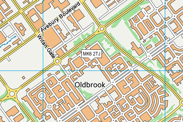 MK6 2TJ map - OS VectorMap District (Ordnance Survey)