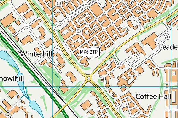 MK6 2TP map - OS VectorMap District (Ordnance Survey)