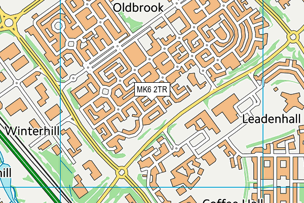 MK6 2TR map - OS VectorMap District (Ordnance Survey)