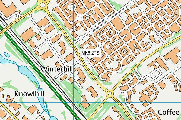 MK6 2TS map - OS VectorMap District (Ordnance Survey)