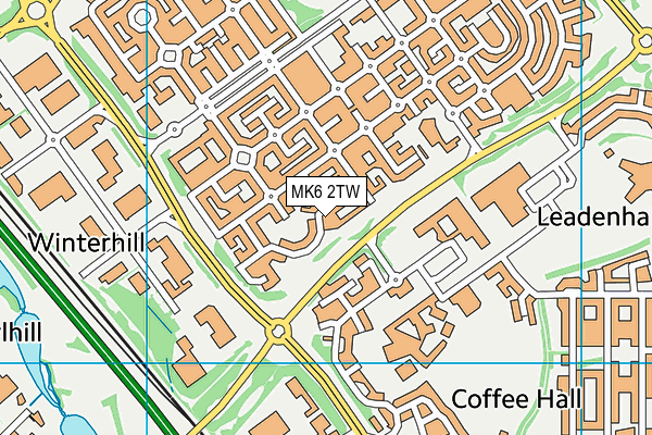 MK6 2TW map - OS VectorMap District (Ordnance Survey)