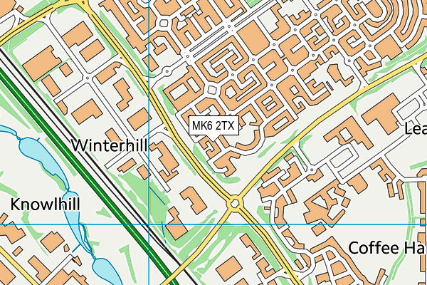 MK6 2TX map - OS VectorMap District (Ordnance Survey)