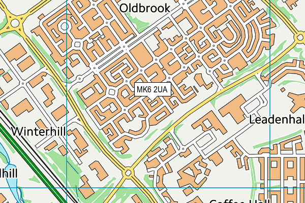 MK6 2UA map - OS VectorMap District (Ordnance Survey)