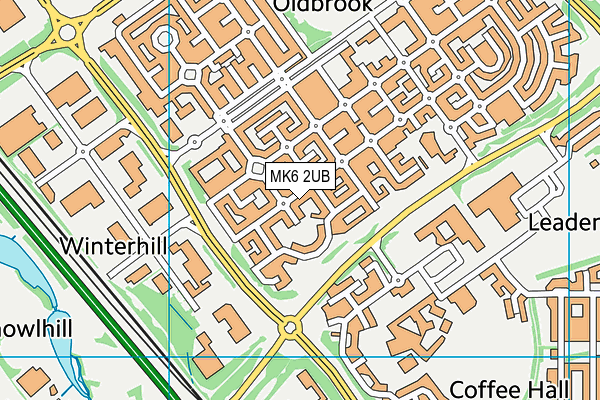 MK6 2UB map - OS VectorMap District (Ordnance Survey)