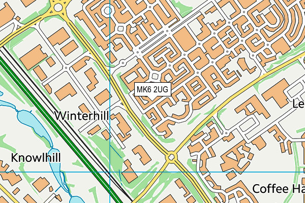 MK6 2UG map - OS VectorMap District (Ordnance Survey)