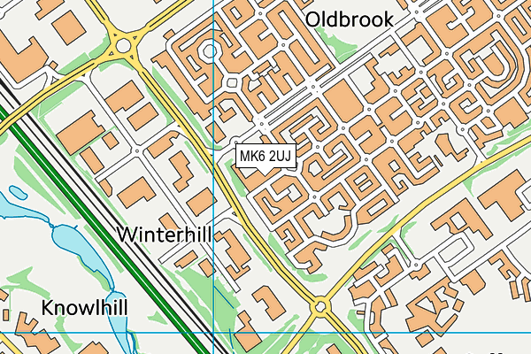 MK6 2UJ map - OS VectorMap District (Ordnance Survey)