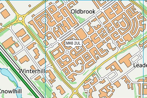 MK6 2UL map - OS VectorMap District (Ordnance Survey)