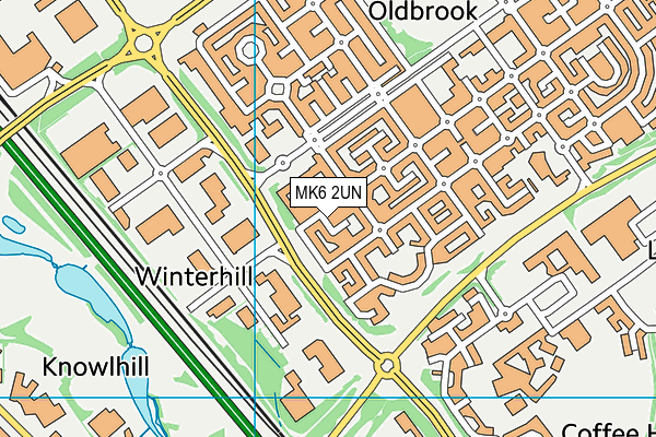 MK6 2UN map - OS VectorMap District (Ordnance Survey)