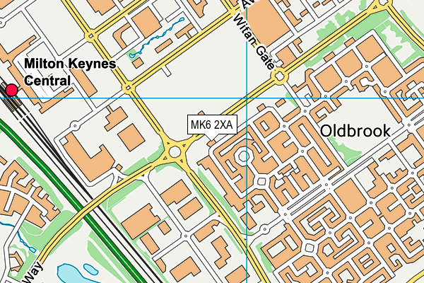 MK6 2XA map - OS VectorMap District (Ordnance Survey)