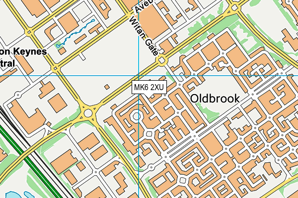 MK6 2XU map - OS VectorMap District (Ordnance Survey)