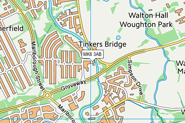 MK6 3AB map - OS VectorMap District (Ordnance Survey)