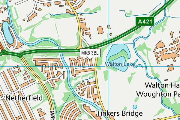 MK6 3BL map - OS VectorMap District (Ordnance Survey)