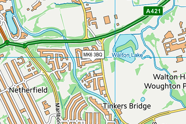 MK6 3BQ map - OS VectorMap District (Ordnance Survey)