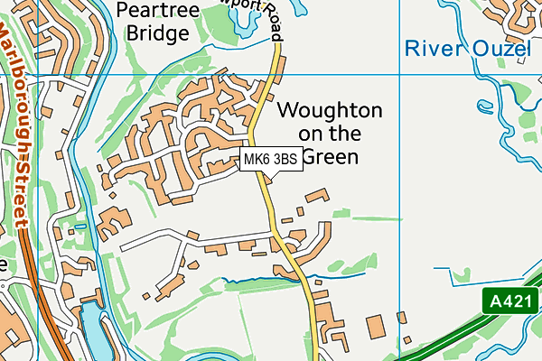 MK6 3BS map - OS VectorMap District (Ordnance Survey)