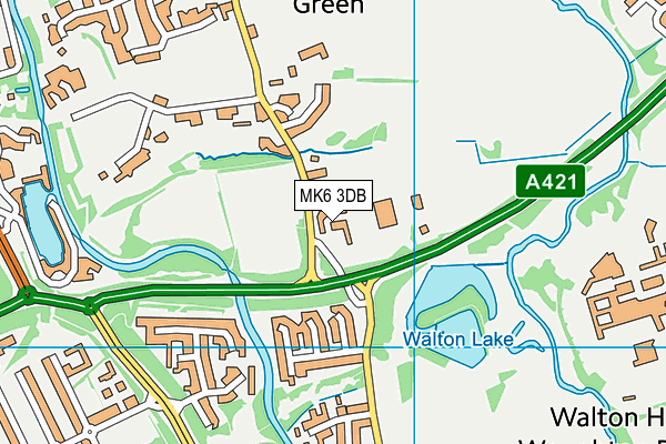 MK6 3DB map - OS VectorMap District (Ordnance Survey)