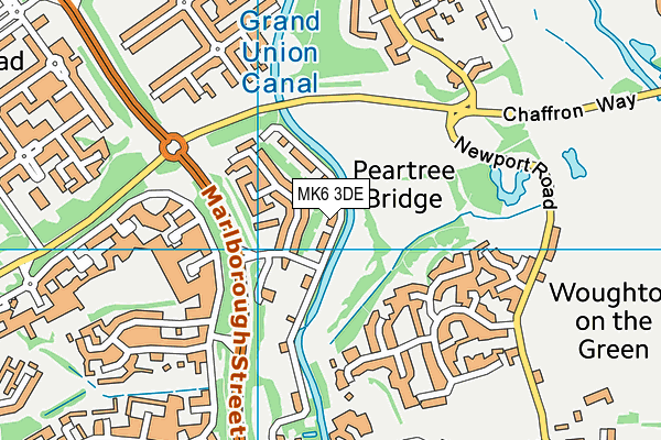 MK6 3DE map - OS VectorMap District (Ordnance Survey)