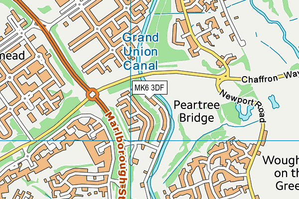 MK6 3DF map - OS VectorMap District (Ordnance Survey)