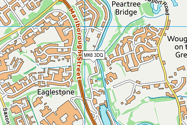 MK6 3DQ map - OS VectorMap District (Ordnance Survey)