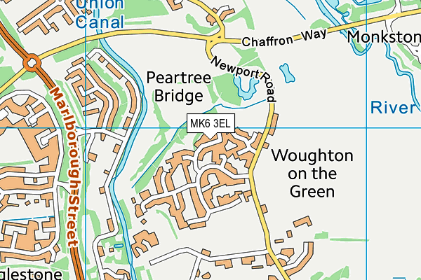 MK6 3EL map - OS VectorMap District (Ordnance Survey)