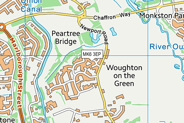 MK6 3EP map - OS VectorMap District (Ordnance Survey)