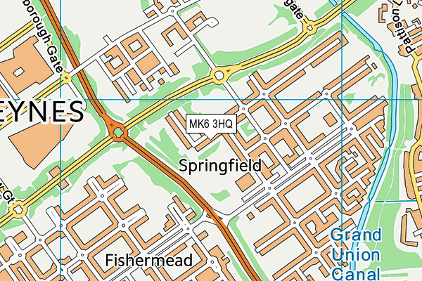 MK6 3HQ map - OS VectorMap District (Ordnance Survey)