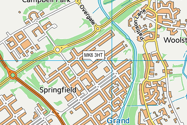 MK6 3HT map - OS VectorMap District (Ordnance Survey)