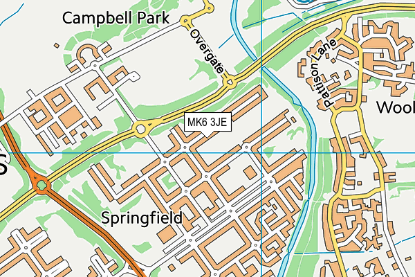 MK6 3JE map - OS VectorMap District (Ordnance Survey)