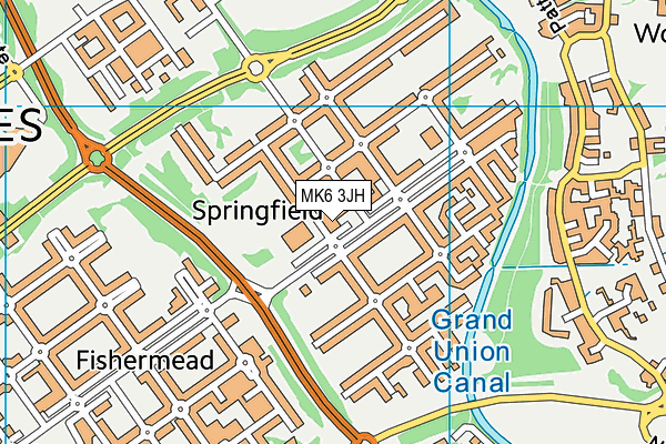 MK6 3JH map - OS VectorMap District (Ordnance Survey)