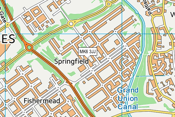 MK6 3JJ map - OS VectorMap District (Ordnance Survey)