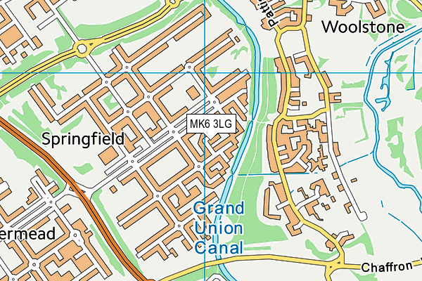 MK6 3LG map - OS VectorMap District (Ordnance Survey)