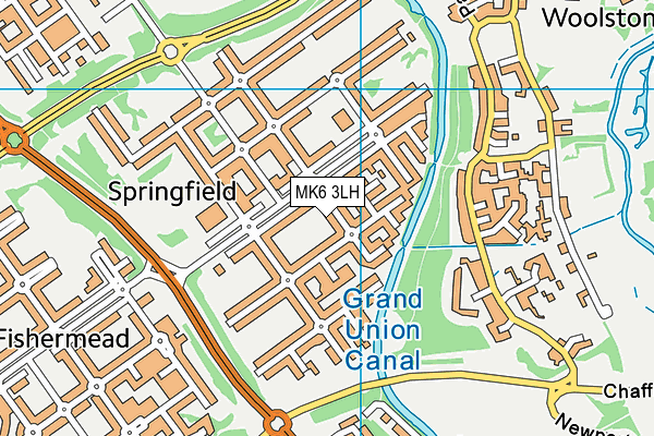 MK6 3LH map - OS VectorMap District (Ordnance Survey)