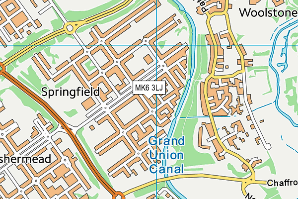 MK6 3LJ map - OS VectorMap District (Ordnance Survey)