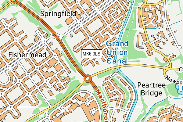 MK6 3LS map - OS VectorMap District (Ordnance Survey)