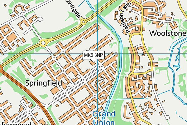 Shepherdswell Academy map (MK6 3NP) - OS VectorMap District (Ordnance Survey)