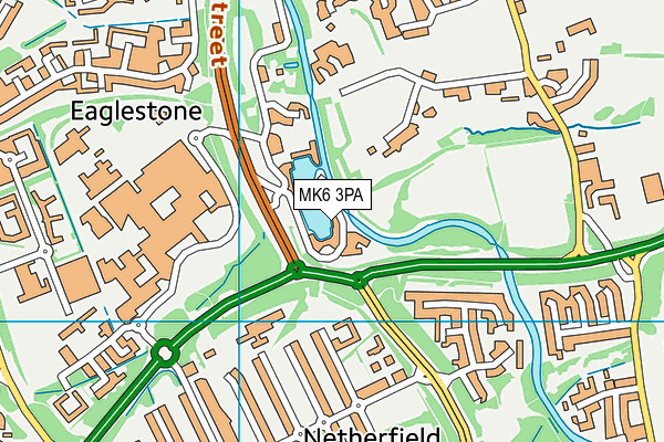 MK6 3PA map - OS VectorMap District (Ordnance Survey)