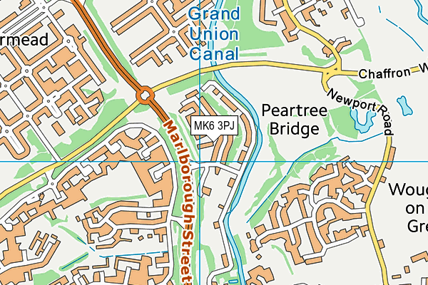 MK6 3PJ map - OS VectorMap District (Ordnance Survey)