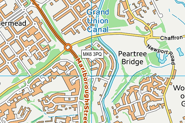 MK6 3PQ map - OS VectorMap District (Ordnance Survey)